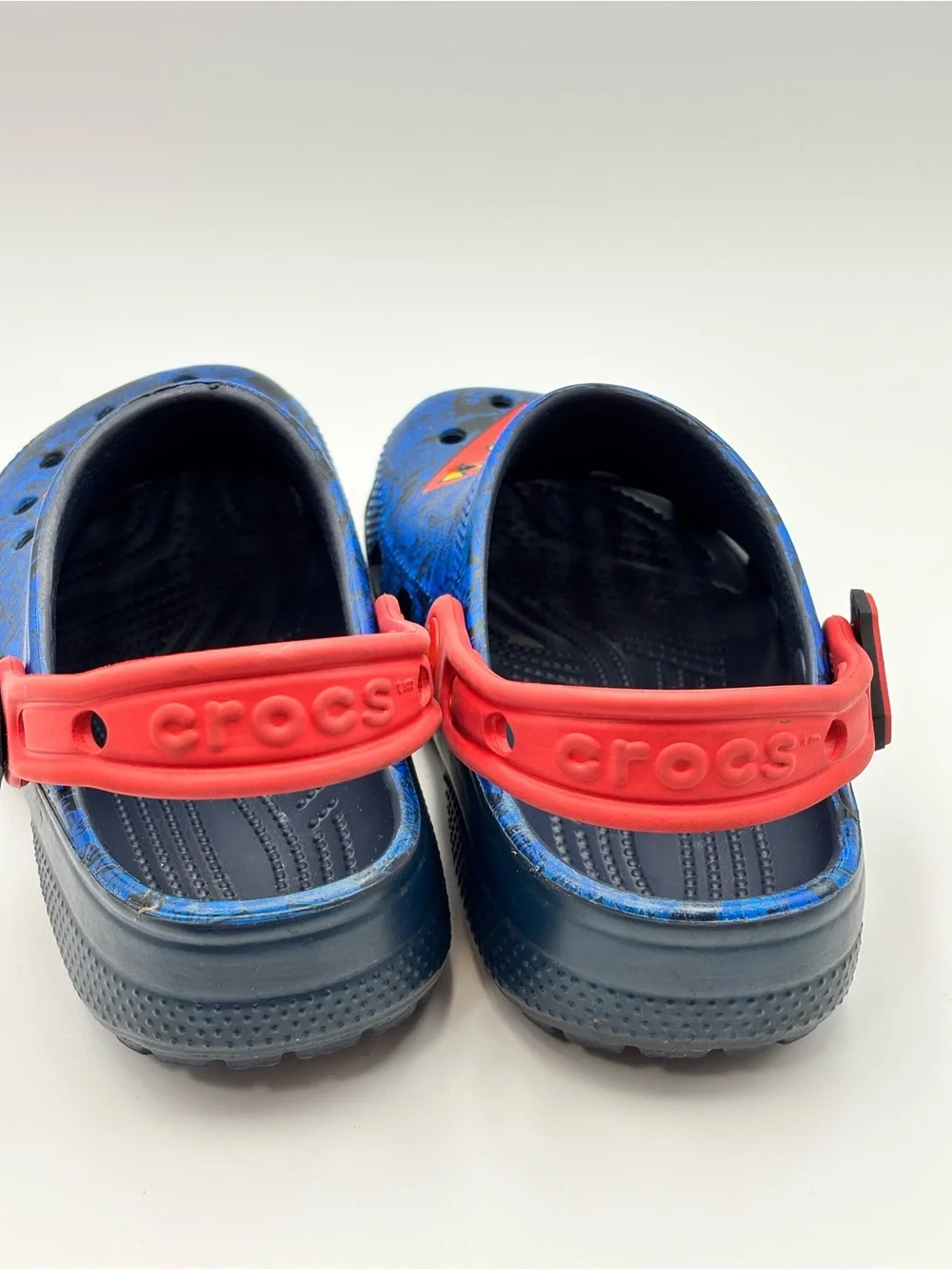 CROCS Kids Blue and Red Superman Clog Sandals J 1